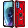 Mobigear Armor Ring Motorola Moto G71 5G Hülle Hardcase Backcover Stoßfest mit Ringhalter - Rot