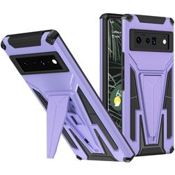Mobigear Armor Stand Google Pixel 6 Pro Hülle Hardcase Backcover Stoßfest mit Ständer - Lila