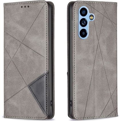 Mobigear Rhombus Slim Samsung Galaxy A54 Hülle Klapphülle - Grau