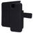 Mobiparts iPhone 16e Hülle Echtes Leder Abnehmbare 2in1 Klapphülle Geldbörse - Schwarz