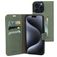 Mobiparts Classic Wallet iPhone 15 Pro Max Hülle Klapphülle Geldbörse - Stone Green