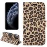 Mobigear Leopard iPhone 13 Mini Hülle Klapphülle Geldbörse - Gelb