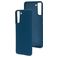 Mobiparts Samsung Galaxy S21 Plus Silikon Hülle Backcover - Blueberry Blue