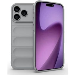 Mobigear Bumpy iPhone 18 Pro Max Hülle Flexibles TPU Backcover - Grau