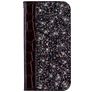 Mobigear Croco Glitter Motorola One Power Hülle Klapphülle Geldbörse - Schwarz