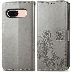 Mobigear Clover Google Pixel 8a Hülle Klapphülle Geldbörse - Grau