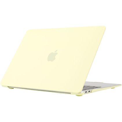 Mobigear Cream Matte MacBook Air 13 Zoll (2010-2019) Hardcase Hülle MacBook Case - Gelb - Model A1369 / A1466