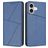 Mobigear Frosted Flip iPhone 17 Hülle Klapphülle Geldbörse - Blau