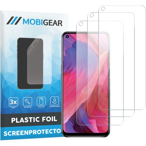 Mobigear OPPO A54 5G Displayschutz Schutzfolie - Hüllenfreundlich (3er Pack)