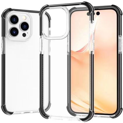 Mobigear Full Bumper iPhone 14 Pro Max Hülle Hardcase Backcover Stoßfest - Schwarz