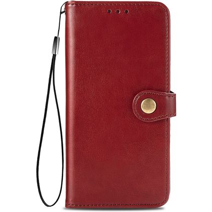 Mobigear Snap Button Samsung Galaxy S20 FE Hülle Klapphülle Geldbörse - Rot