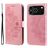 Mobigear Flowers iPhone 17 Pro Hülle Klapphülle Geldbörse - Roségold