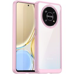 Mobigear Crystal HONOR Magic 4 Lite Hülle Hardcase Backcover - Transparent / Pink