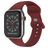 Mobigear Sport Dual Silikon Apple Watch Armband Drückerschließe - 42/41/40/38 mm - Weinrot
