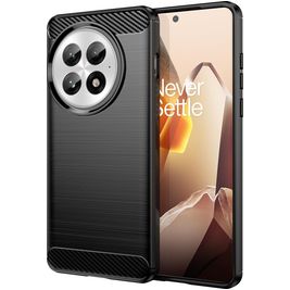 Mobigear Brushed Slim OnePlus 13 Hülle Flexibles TPU Backcover - Schwarz