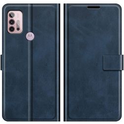 Mobigear Wallet Motorola Moto G10 Hülle Klapphülle Geldbörse - Blau
