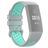 Mobigear Sport Plus Buckle Silikon Fitbit Charge 4 Armband Dornschließe - Blau / Grau