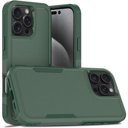 Mobigear Heavy Armor iPhone 16 Pro Max Hardcase Backcover Shockproof - Grün