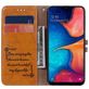 Mobigear Wallet Samsung Galaxy A20e Hülle Klapphülle Geldbörse - Cognac