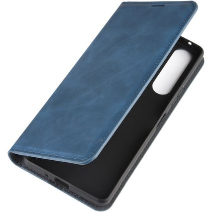 Mobigear Retro Slim Sony Xperia 10 II Hülle Klapphülle Geldbörse - Blau