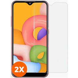 Mobigear Samsung Galaxy A01 Panzerglas Gehärtetes Glas Displayschutz - Hüllenfreundlich (2er Pack)