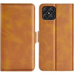 Mobigear Slim Magnet HONOR X8 Hülle Klapphülle Geldbörse - Cognac