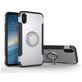 Mobigear Armor Ring iPhone XS Hülle Hardcase Backcover Stoßfest mit Ringhalter - Silber