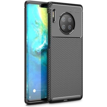 Mobigear Racing Huawei Mate 30 Pro Hülle Flexibles TPU Backcover - Schwarz