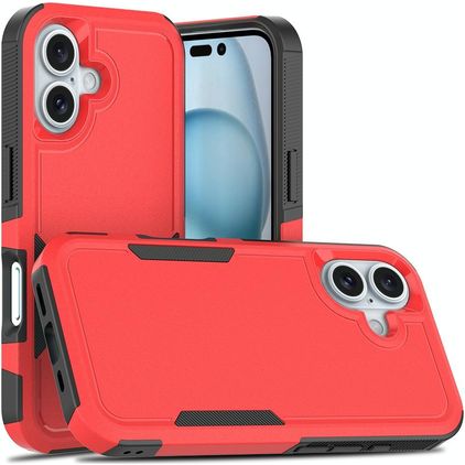 Mobigear Heavy Armor iPhone 16 Hardcase Backcover Shockproof - Rot