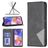 Mobigear Rhombus Slim Samsung Galaxy A23 Hülle Klapphülle - Schwarz