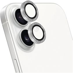 Mobiparts iPhone 16 Plus Panzerglas Gehärtetes Glas Kamera Schutz - Silber