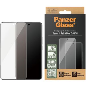 PanzerGlass Ultra Wide Fit Xiaomi Redmi Note 15 Gehärtetes Glas Displayschutz - Hüllenfreundlich