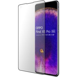 Mobiparts Curved OPPO Find X5 Pro Panzerglas Gehärtetes Glas Displayschutz - Hüllenfreundlich - Schwarz
