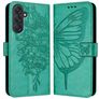 Mobigear Butterfly Samsung Galaxy M55 Hülle Klapphülle Geldbörse - Grün