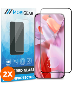 Mobigear Premium Google Pixel 10 Panzerglas Gehärtetes Glas Displayschutz - Hüllenfreundlich - Schwarz (2er Pack)