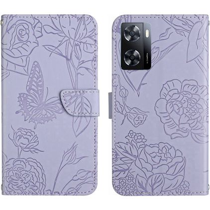 Mobigear Butterfly Realme Narzo 50 5G Hülle Klapphülle Geldbörse - Lila