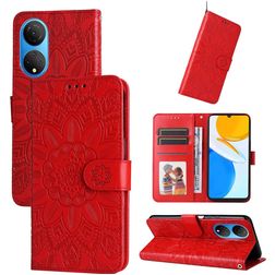 Mobigear Sunflower HONOR X7 Hülle Klapphülle Geldbörse - Rot