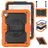 Mobigear SureGrip Xtreme iPad 10 (2022) Hülle Kunststoff,Silikon Backcover + Schulterträger + Ständer - Schwarz / Orange