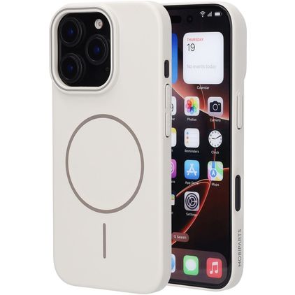 Mobiparts Slim Line iPhone 16 Pro MagSafe Hülle Hardcase Backcover - Off White