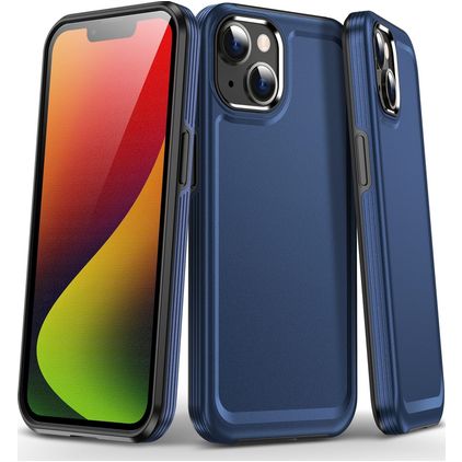 Mobigear Slim Armor iPhone 15 Plus Hülle Hardcase Backcover Stoßfest - Marineblau