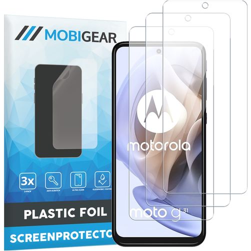 Mobigear Motorola Moto G31 Displayschutz Schutzfolie - Hüllenfreundlich (3er Pack)