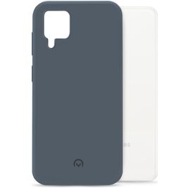 Mobilize Rubber Gelly Samsung Galaxy A12 Hülle Flexibles TPU Backcover - Matt Blue