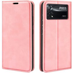 Mobigear Retro Slim POCO X4 Pro 5G Klapphülle Portemonnaie - Pink