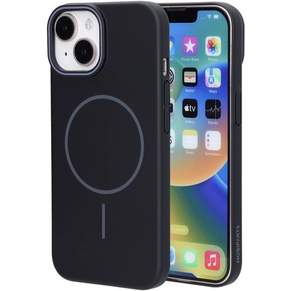 Mobiparts Slim Line iPhone 15 MagSafe Hülle Hardcase Backcover - Onyx Black