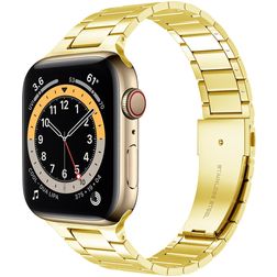 Mobigear Lissabon Edelstahl Apple Watch Armband Faltschließe - 49/46/45/44 mm - Gold