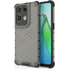 Mobigear Honeycomb OPPO Reno 8 Pro 5G Hülle Hardcase Backcover Stoßfest - Schwarz