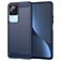 Mobigear Brushed Slim POCO F4 Hülle Flexibles TPU Backcover - Blau