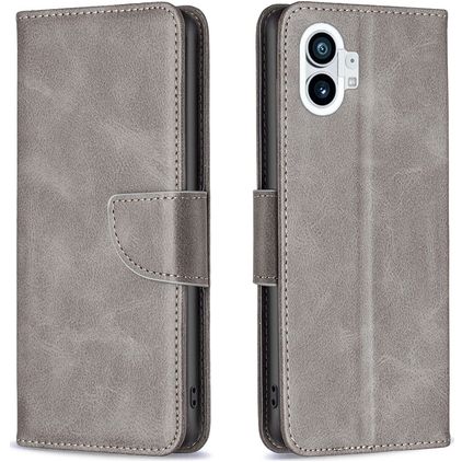 Mobigear Excellent Nothing Phone (1) Hülle Klapphülle Geldbörse - Grau