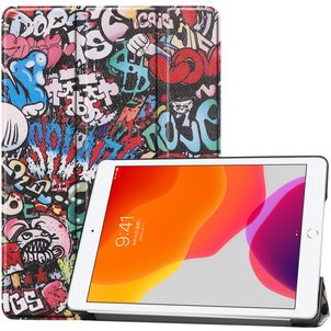 Mobigear Tri-Fold iPad 9 (2021) Hülle Klapphülle - Graffiti