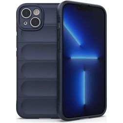 Mobigear Bumpy iPhone 14 Plus Hülle Flexibles TPU Backcover - Dunkelblau